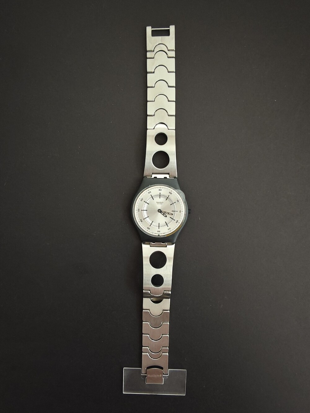 Vintage Swatch Skin Watch 1999 Flattention SFB106G - Stainless Steel 